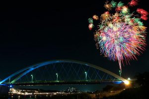 鮎祭りの花火大会と夏ふぐ