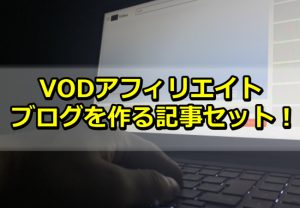 【記事販売】ＶＯＤアフィリエイトブログを作る記事セット！